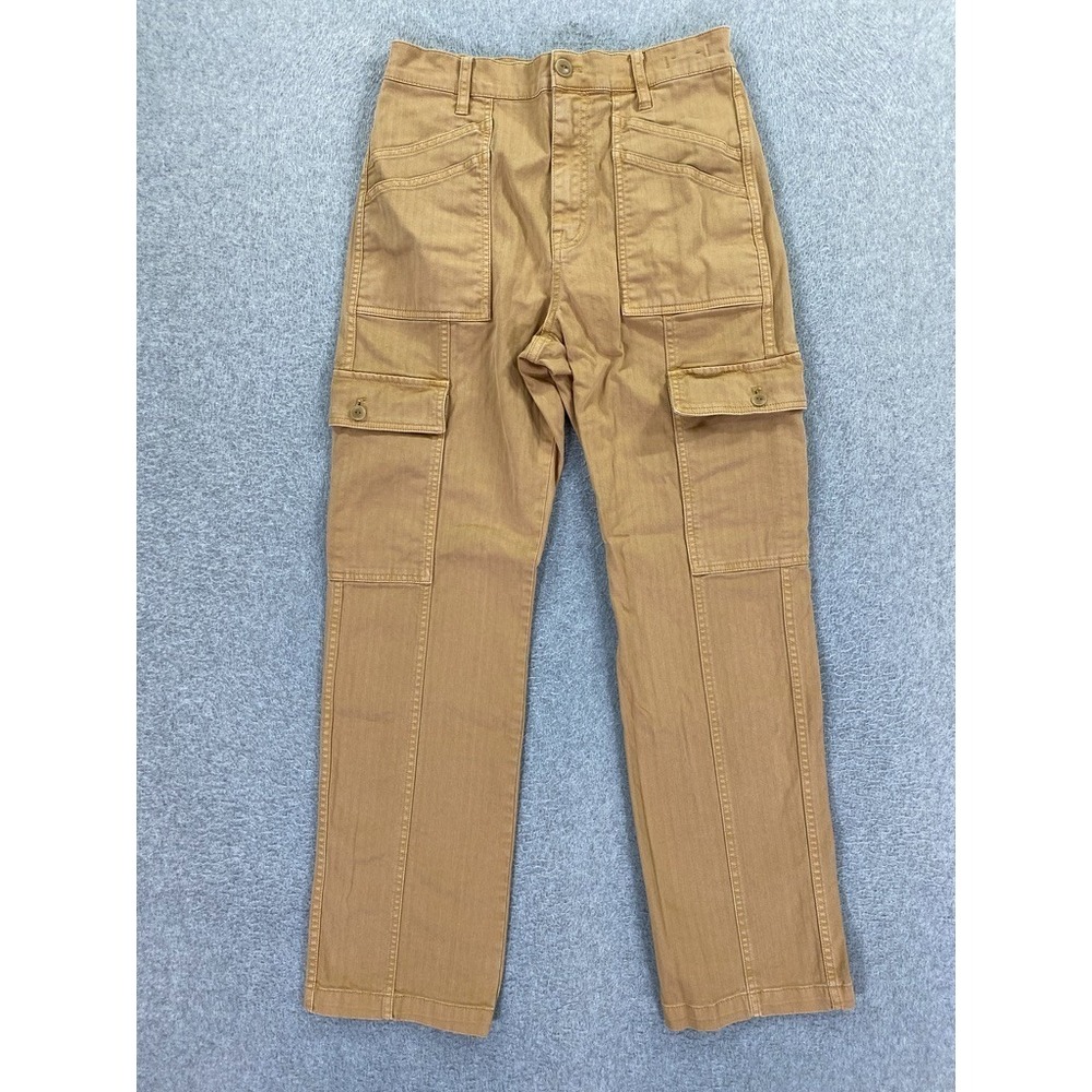 Madewell Pants Womens 27‎ 90s Straight Cargo Brown Designer Hippie Grunge 28x29